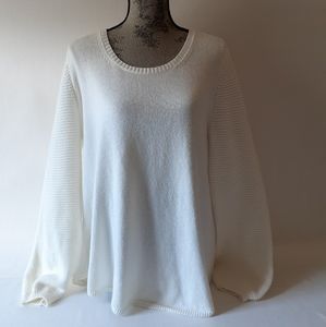 Style & Co. Women's white pullover long sleeve sweater XL